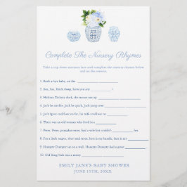 Cartão de Jogo de Chamada de Bebê de Rimas Infanti