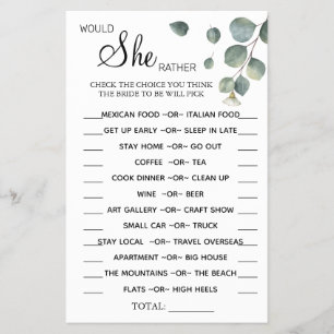 Cartão de jogo de chuveiro Eucalyptus Would She Ra