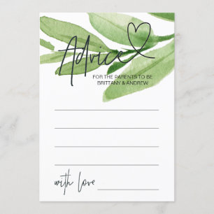 Cartão de Jogo de Conselhos de Chás de fraldas Tro