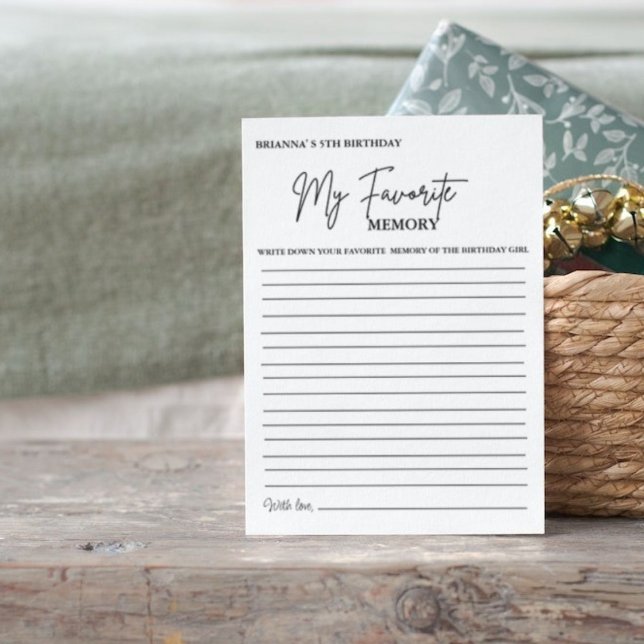 Cartão de jogo de memória Mínimo de Aniversário Mo (Criador carregado)