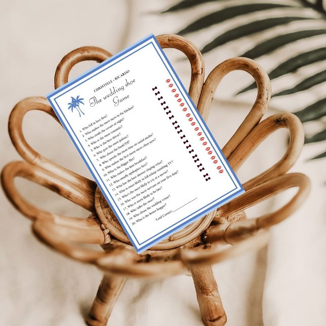 Cartão de Jogo de Noiva Azul Dusty & Groom (Criador carregado)