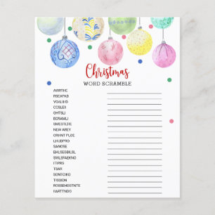 Cartão de Jogo de Palavras Misturadas de Natal Fly