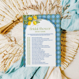 Cartão de Jogo de Sapato para Chá de Noiva de Limã