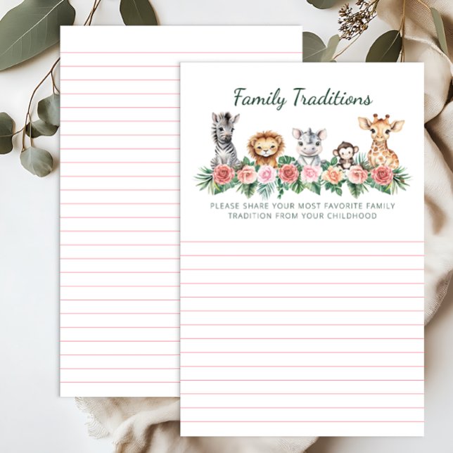 Cartão de Jogo de Tradição de Família Favorita (Family Traditions Card)