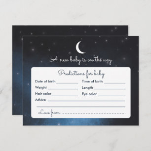 Cartão de jogo do chá de fraldas da noite