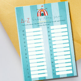 Cartão de Jogo do Partido Alfabético do Chá de fra