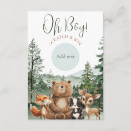 Cartão de Jogo do Woodland Boy Adventure Scratoff