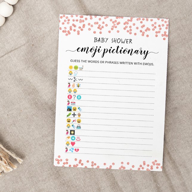 Cartão de jogo Emoji para chá de fraldas (Criador carregado)