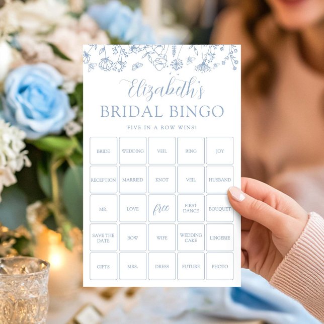 Cartão de Jogo Floral Bingo Personalizável (Criador carregado)