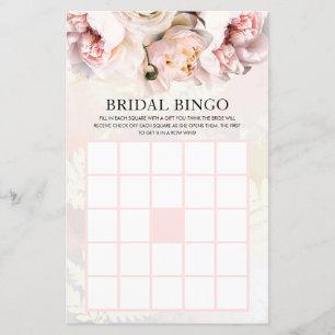 Cartão de Jogo Floral Bridal Rosa