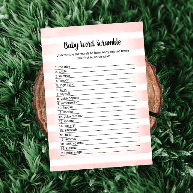 Cartão de Jogo para Bebê Rosa Branco (Criador carregado)