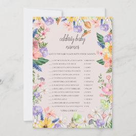 Cartão de Jogo para Nomes de Bebês de Celebração d