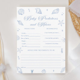 Cartão de Jogo para Previsões de Bebê do Chá de fr