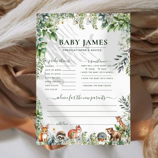 Cartão de Jogo para Previsões de Chás de fraldas d (Criador carregado)