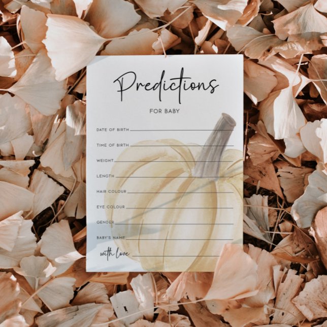 Cartão de Jogo Predicações do Chá de fraldas de ou (Criador carregado)