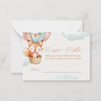 Cartão de Jogo Raffle fralda para Chá de fraldas
