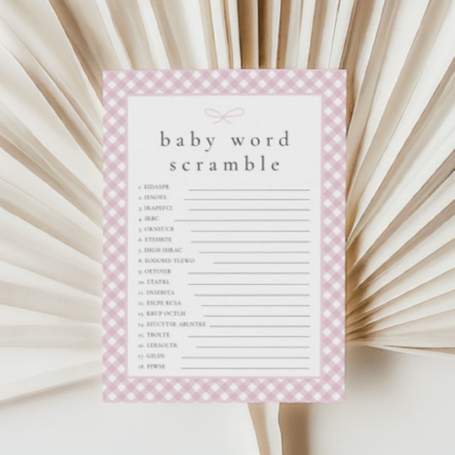 Cartão de Jogo Simples de Palavra de Arco Rosa (Criador carregado)