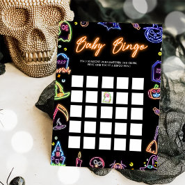 Cartão de Jogos de Bingo Sombrio com Iluminação de