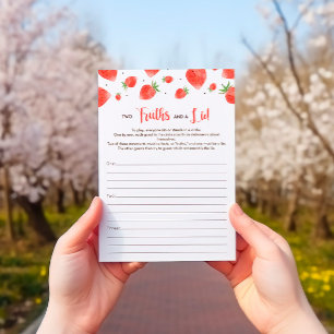 Cartão de Jogos do Chá de fraldas Berry Sweet, Jog