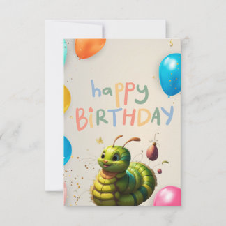 Cartão de Joia de Aniversário da Lagarta