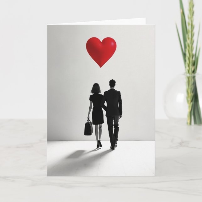 Cartão de Jornada de Amor Minimalista (Frente)