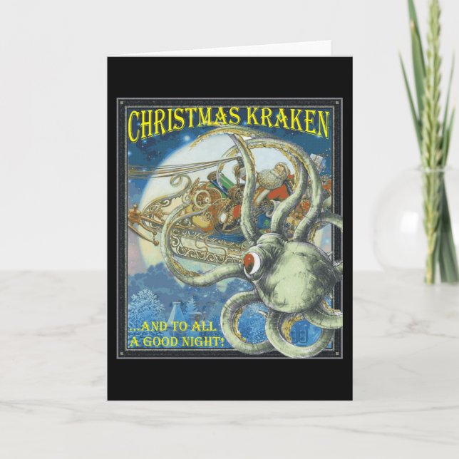 Cartão de Kraken do Natal (Frente)