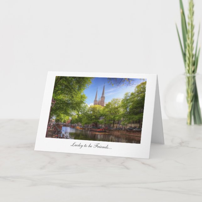 Cartão De Krijtberg, Amsterdão - afortunada a ser amigos (Frente)