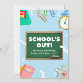 Cartão de lançamento de graduação editável