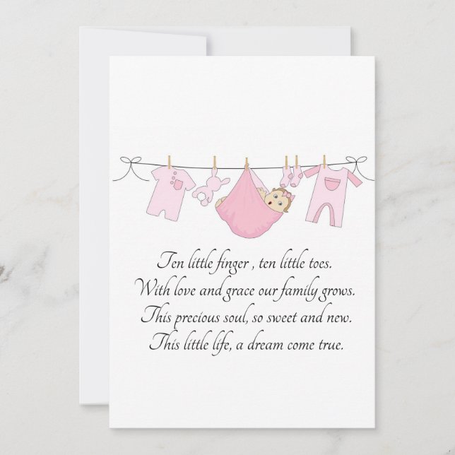 Cartão de lançamento para o bebê nascer novo (Frente)