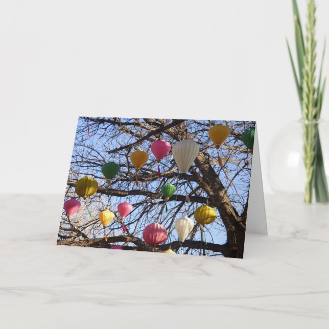 Cartão de Lanternas Orientais Edificante (Frente)