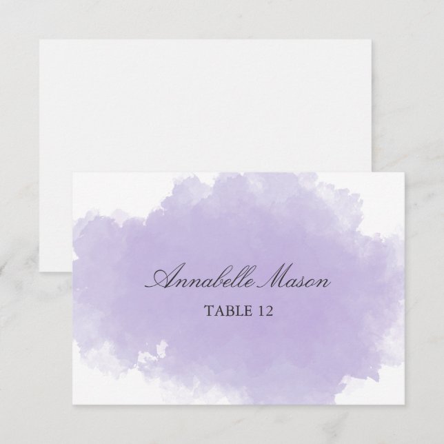 Cartão de Lavanda Névoa | Lugar (Frente/Verso)