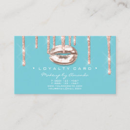 Cartão de Lealdade 6 Punch Makeup Artist Crown Blu