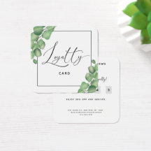 Cartão de Lealdade Botânica Foliage Greenery