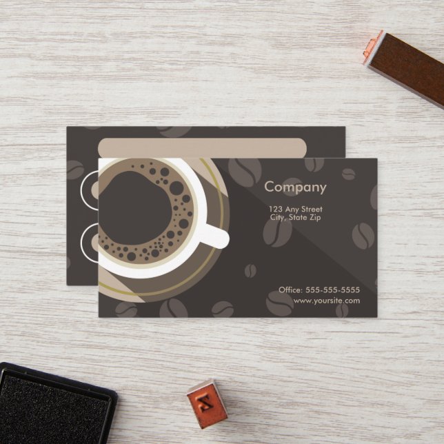 Cartão de Lealdade Compre de Café Escuro (Frente/Verso In Situ)