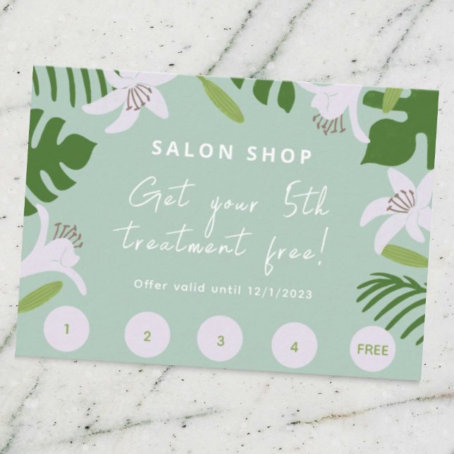 Cartão de Lealdade de Beleza Tropical (Criador carregado)