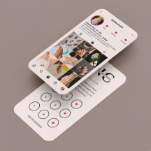 Cartão de Lealdade de Instagram Cor-de-Rosa de Sal