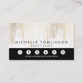 Cartão de Lealdade de Padrão de Chuva de Confetti