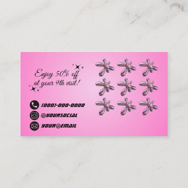 Cartão de Lealdade Metálico (Verso)