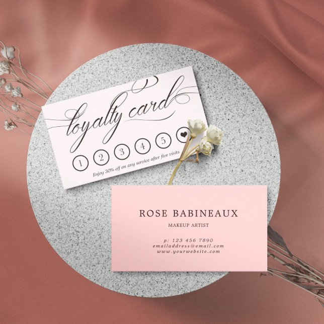 Cartão de Lealdade para Caligrafia Suave (Criador carregado)