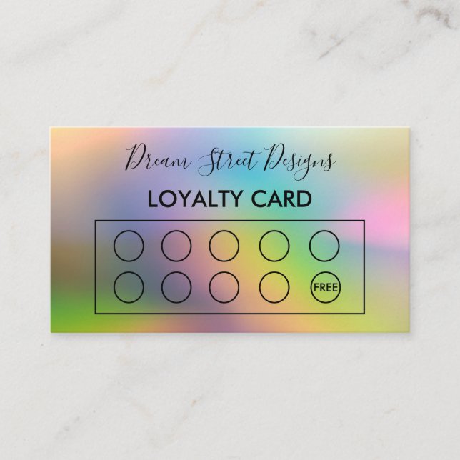 Cartão de Lealdade Personalizado (Frente)