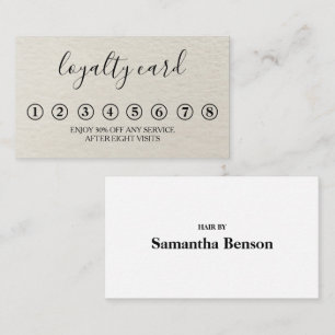 Cartão de Lealdade preto e branco minimalista mode