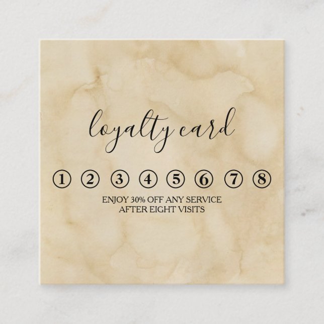 Cartão de Lealdade preto e branco minimalista mode (Frente)