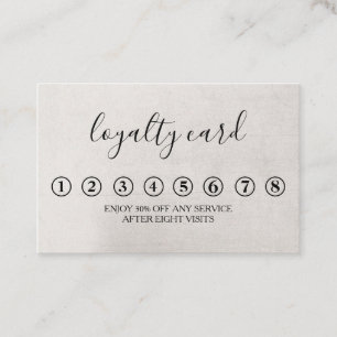 Cartão de Lealdade preto e branco minimalista mode