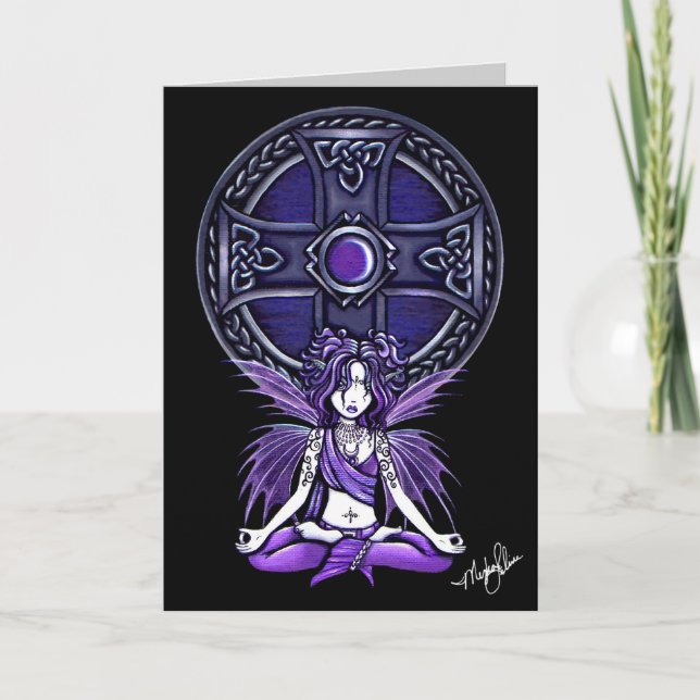 Cartão de Leite Celular de Meditação de Lotus (Frente)