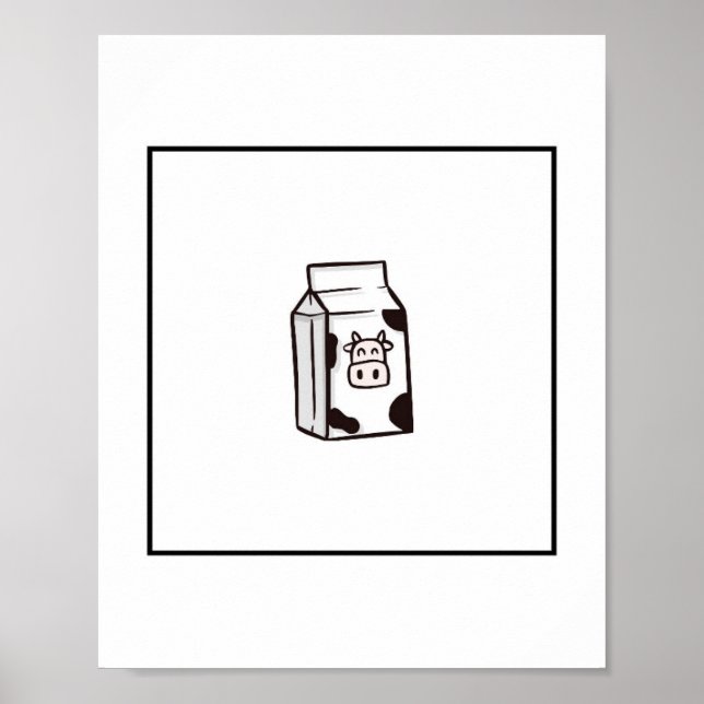 cartão de leite de vaca, impressão engraçada (Frente)
