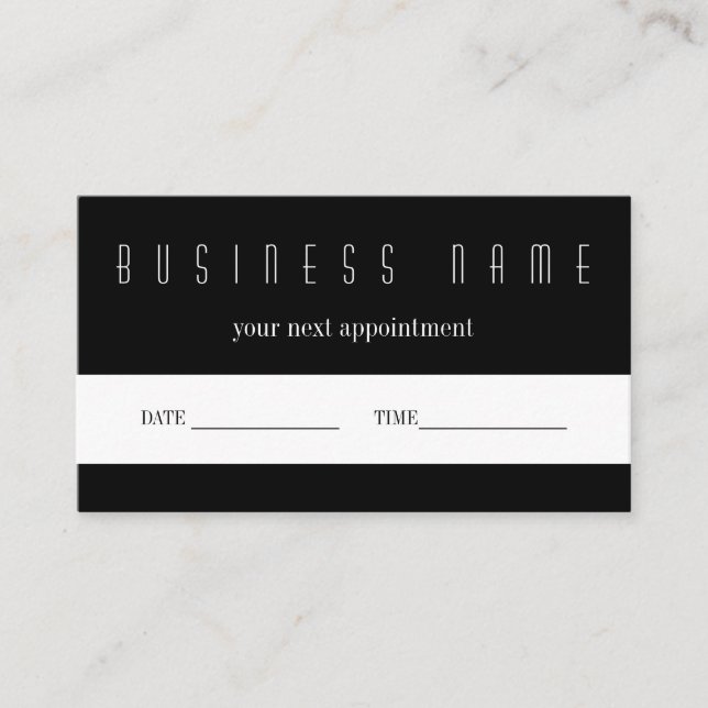 Cartão de Lembrança de Compromisso Sua Próxima Vis (Frente)