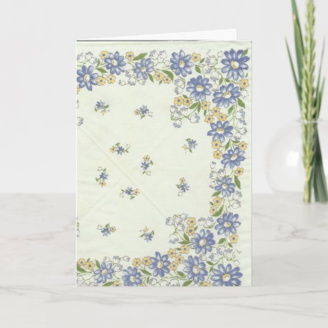 Cartão de lenço do vintage (Frente)