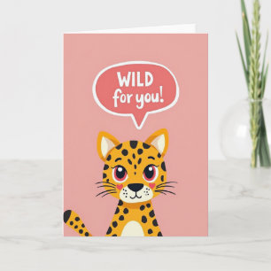 Cartão de Leopardo Selvagem Para Você