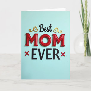 Cartão de Lettering do Dia das Mães Doce