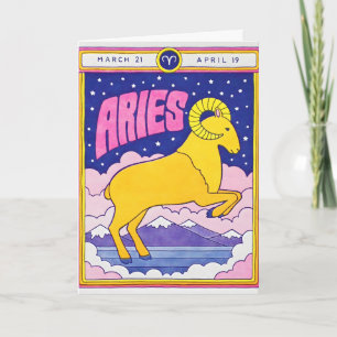 Cartão de Letterpress Áries